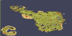 Iwo Jima (3-4) - Red Alert 2 Map Preview Image